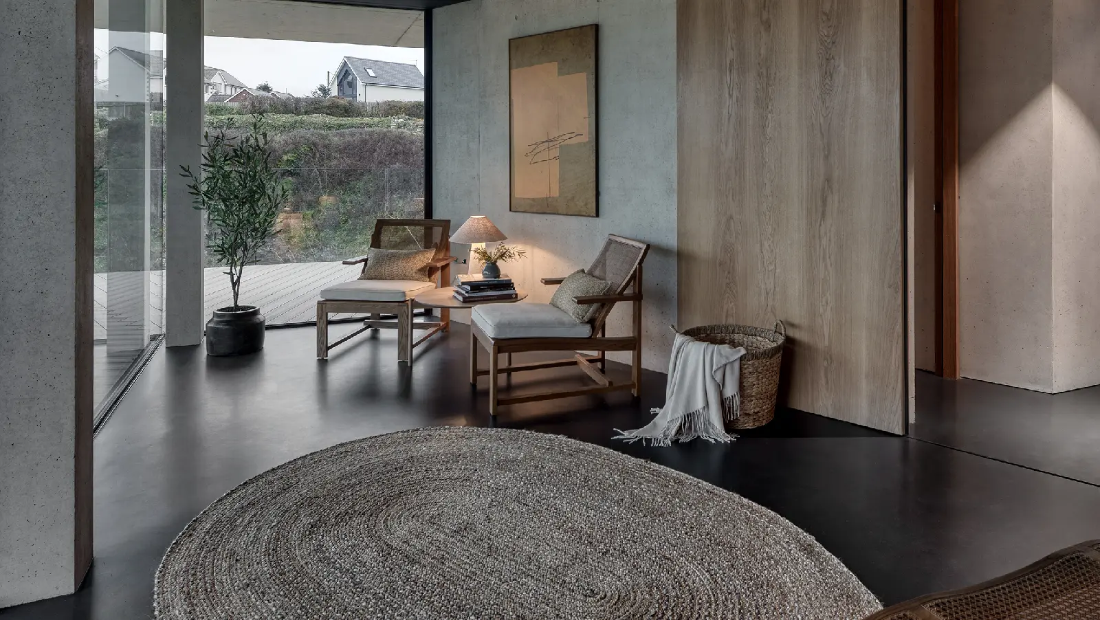 Beautiful bedroom lounge area